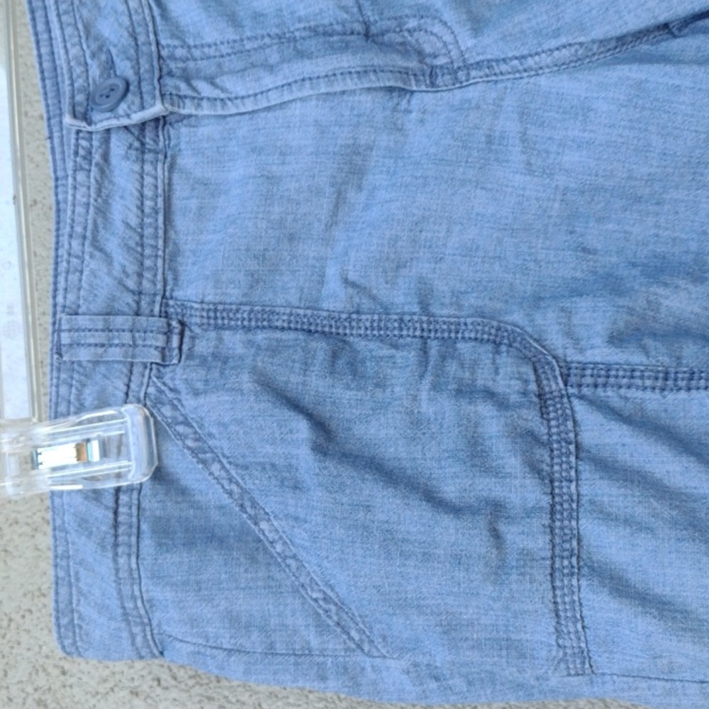 St. John's Bay Light Blue Cotton Cargo Shorts 12P - Picture 4 of 7